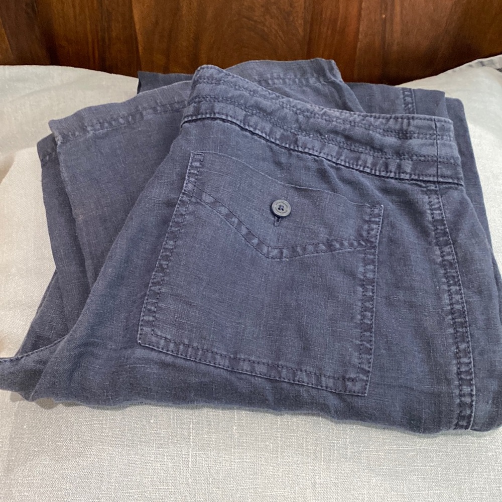 Tommy Bahama navy Blue Linen women’s pants